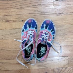 Not used vans, tie-dye sneakers